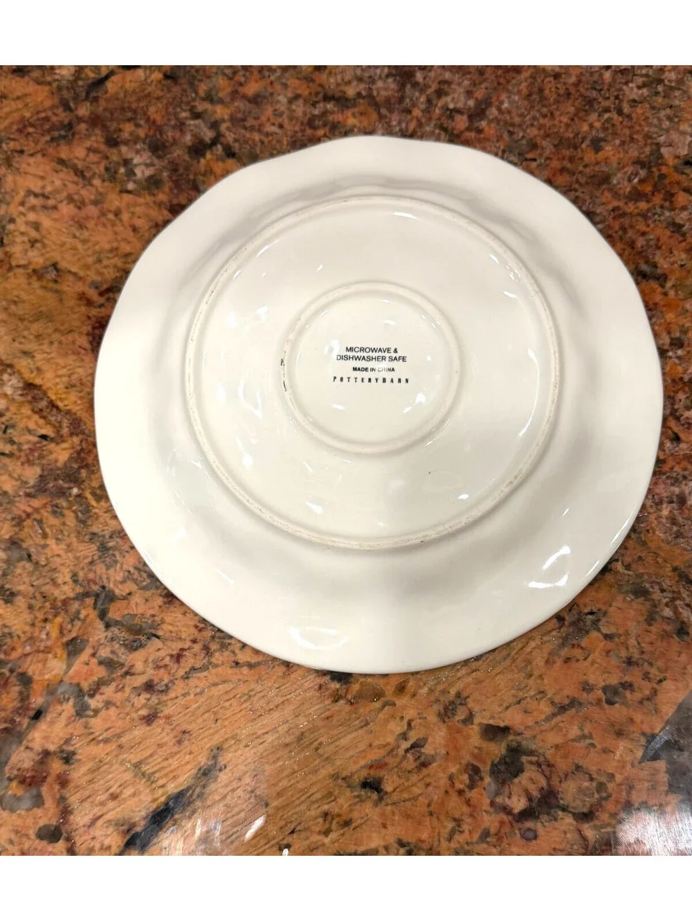 Pottery Barn Ikat Salad Plate Gold Rim